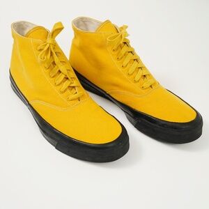 Homme Plissé Issey Miyake x Wakouwa yellow high-top sneakers Sz 10 Limited